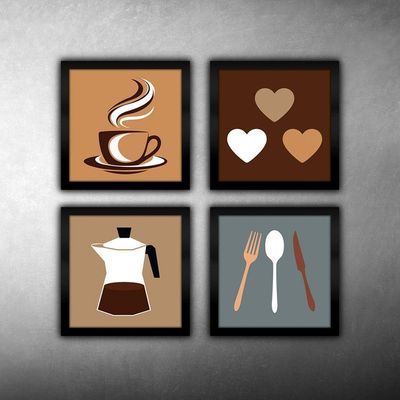 Quadro Decorativo Cozinha Moldura Preta