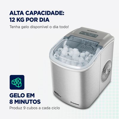 Máquina de Gelo Turbo Ice Premium Mondial MG-12-GI 127V