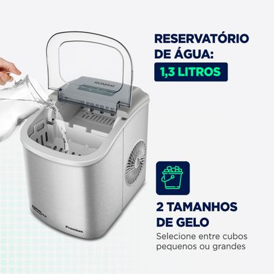 Máquina de Gelo Turbo Ice Premium Mondial MG-12-GI 127V