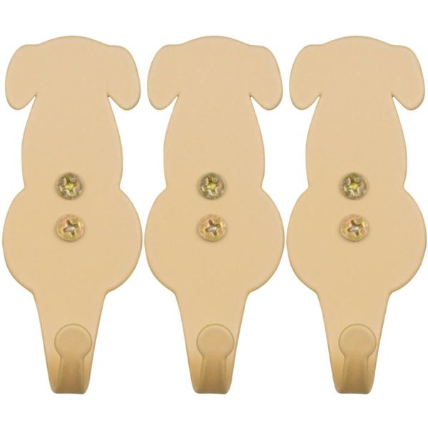 Kit 3 Penduradores 8cm Luft Masutti Cachorro Dourado Gancho Organizador Utensílios