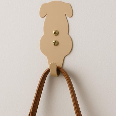 Kit 6 Penduradores Aço Gancho de Parede 8cm Cachorro Dourado Luft Masutti