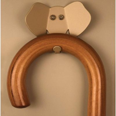 Kit 3 Penduradores 8cm Elefante Dourado Aço Luft Masutti Gancho de Parede Enfeite