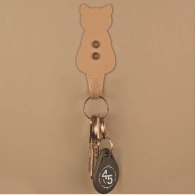Kit 2 Ganchos de Parede 8cm Dourados Cachorro Gato Luft Massutti Penduradores