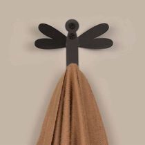 Kit 3 Ganchos Penduradores Libélula 8x6,5cm Preta Masutti Metal Decorativo de Parede Enfeite Casa