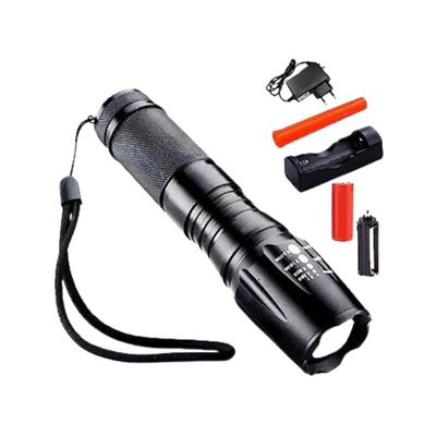 Lanterna Alumínio Recarregável USB Zoom Ajustável até 2000x