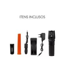 Lanterna Alumínio Recarregável USB Zoom Ajustável até 2000x