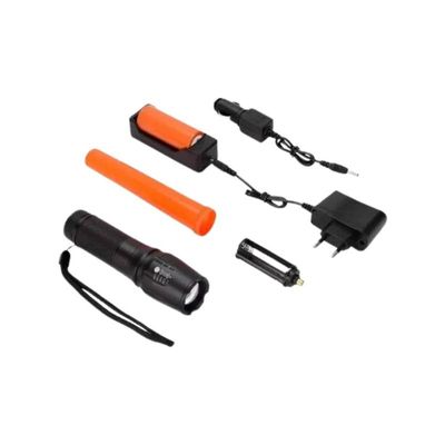 Lanterna Alumínio Recarregável USB Zoom Ajustável até 2000x