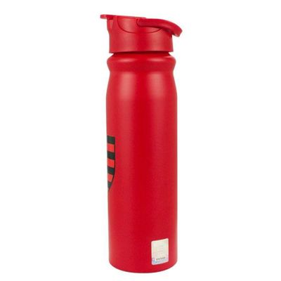 Garrafa Alumínio Com Canudo Flamengo 650ml Oficial