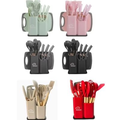Jogo de Utensílios 19pçs Luxo com Tábua de Silicone