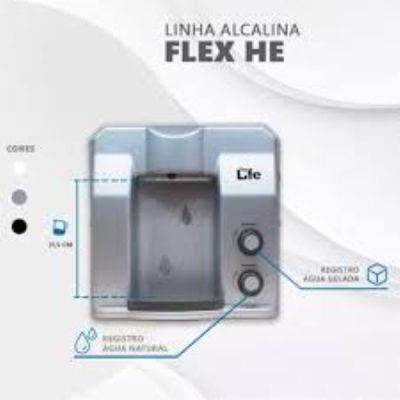 Filtro Super Água Alcalina Ionizada Gelada Flex He Top Life Prata 220V