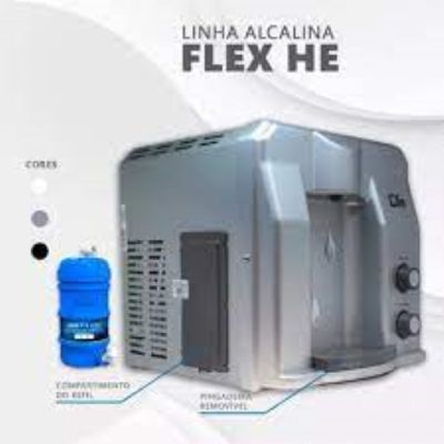 Filtro Super Água Alcalina Ionizada Gelada Flex He Top Life Prata 220V