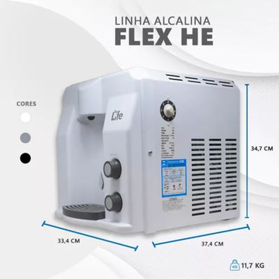 Filtro Super Água Alcalina Ionizada Gelada Flex He Top Life Cor Branco 127