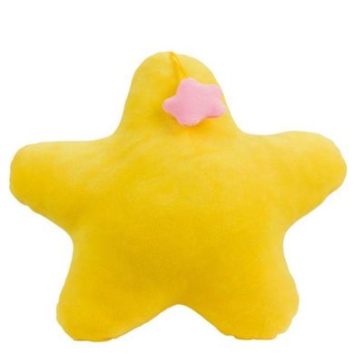 Estrela Amarela de Pelúcia Estampa Bordada 23x26cm