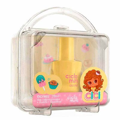 Estojo maleta Colônia Mel Ciclo 25ml c/ figurinhas (2931)