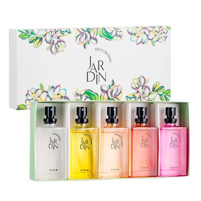 Kit Com 5 Deo Colônias Coleção Jardin Ciclo 25ml cada (2904)