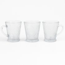 JOGO XICARA CANECA DE VIDRO 3 PCS