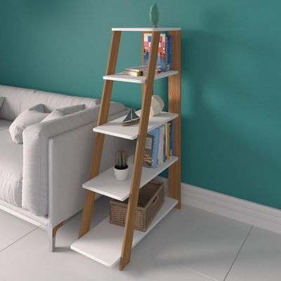 Estante Multiuso Star 5 Prateleiras Freijo/Branco - Artany