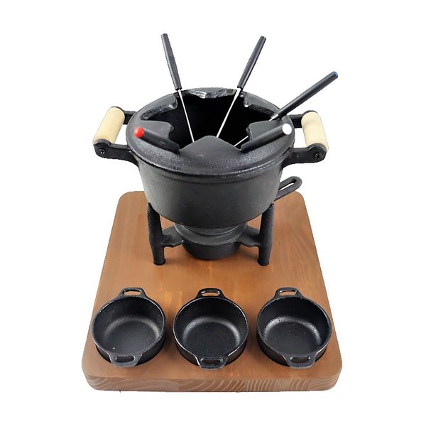 Aparelho Fondue Ferro A Álcool Completo