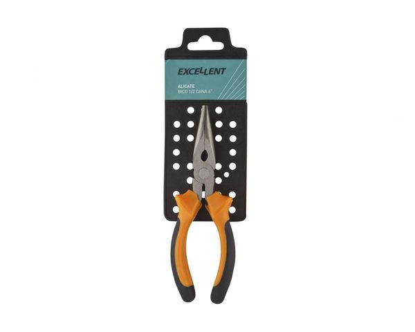 Alicate Bico 1/2 Cana Import 06 Cb Laranja/Preto