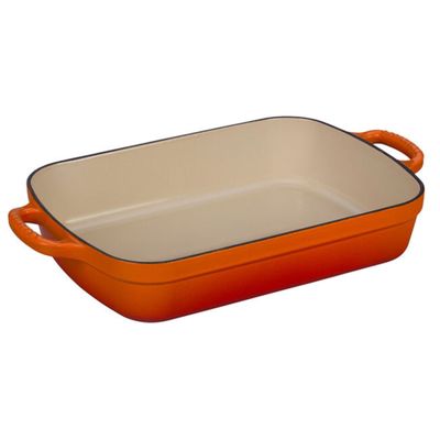 ASSADEIRA LE CREUSET RETANGULAR SIGNATURE 33CM LARANJA