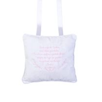 Almofada De Oração Bebês Bordada Rosa Papi 22Cm X 26Cm