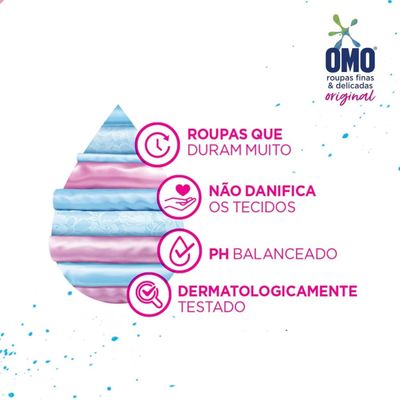 4 Lava Roupas Omo Para Roupas Finas e Delicadas 900Ml