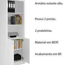 Armário Estante Alto para Escritório Home Office ME4110