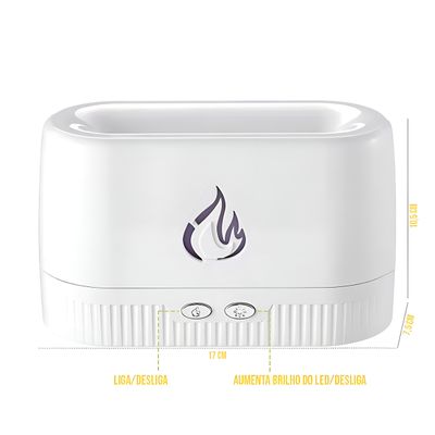 Aromatizador Umidificador Difusor Ultrassônico Chamas