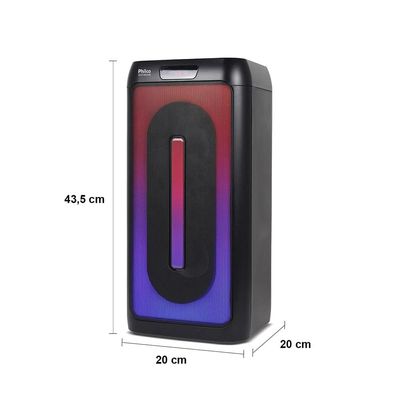 Caixa de Som Amplificada Philco PCX4501 com Bluetooth, Entrada USB e Flash Light - 350W