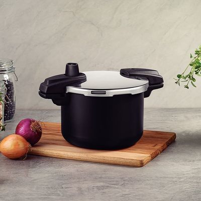 Panela de Pressão Tramontina Arizona em Alumínio com Revestimento Interno e Externo Antiaderente Starflon Max 4,5L – Preto