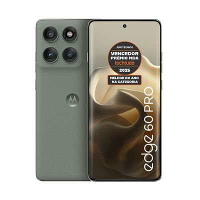 Smartphone Motorola Edge 60 Pro 5G Cinza 512GB, 12GB RAM + 12GB Ram Boost, Tela 6.7" 120Hz, Câmera Sony LYTIA 700C 50MP e Dimensity 8350 Extreme