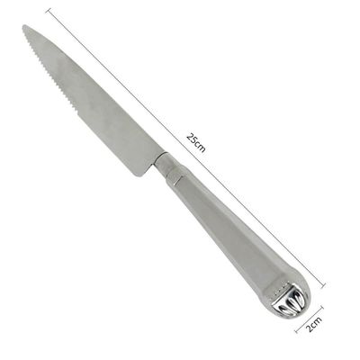 Faqueiro Jumbo Prateado 48pçs Churrasco Aço Inox Jogo de Talheres Garfo e Faca