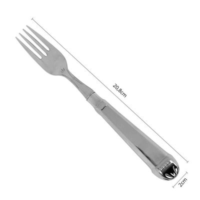 Faqueiro Jumbo Prateado 48pçs Churrasco Aço Inox Jogo de Talheres Garfo e Faca