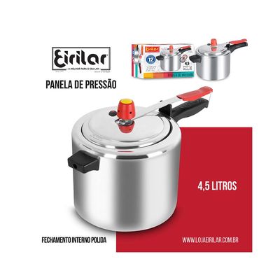 Panela de Pressão Eirilar Polida Prata 4,5L UNICA