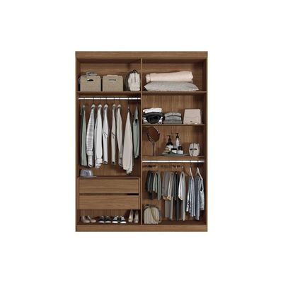 Guarda Roupa +CÃ´moda QC313 Jatoba/Areia - Santos Andirá