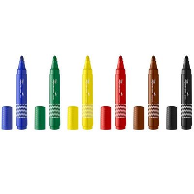 Hidrocor Mega Hidro Color - Super Jumbo - 6 Cores - Tris