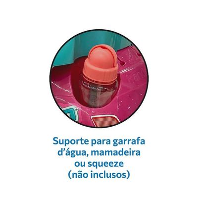 Triciclo Velobaby Passeio E Pedal Rosa Bandeirante