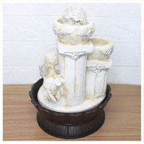 Fonte De água Decorativa Cascata Anjo 3 Quedas Luz De Led Bivolt