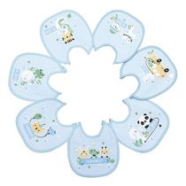 Kit Babador Bebê Semaninha Felpudo Azul 7 Peças Papi