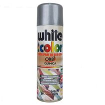 Tinta Spray de Uso Geral White Color Alumínio Orbi Química 340ml / 220g