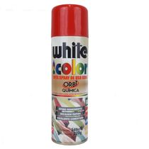 Tinta Spray de Uso Geral White Color Vermelho Orbi Química 340ml / 220g