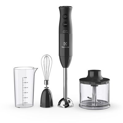 Mixer 3 em 1 Electrolux Cinza 600W com Haste em Inox e Tecnologia TruFlow (EIB20) 220V