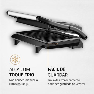 Sanduicheira Grill Mondial Master Press PG-01 - Inox Inox / 110