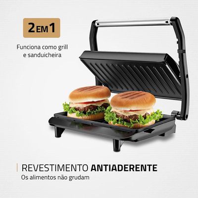 Sanduicheira Grill Mondial Master Press PG-01 - Inox Inox / 220
