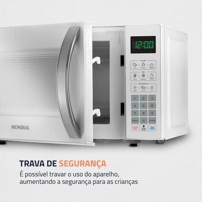 Micro-ondas Mondial MO-01-21-W com Função Tira Odor e Manter Aquecido Branco - 21L Branco / 110