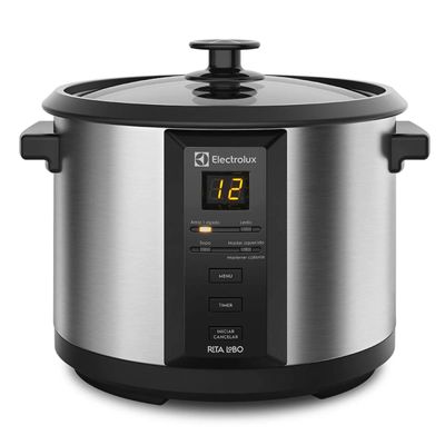 Panela Elétrica Multiuso Electrolux Chef ECC20 Digital 1,8 L - Preta/Inox Aço escovado,Preto / 220