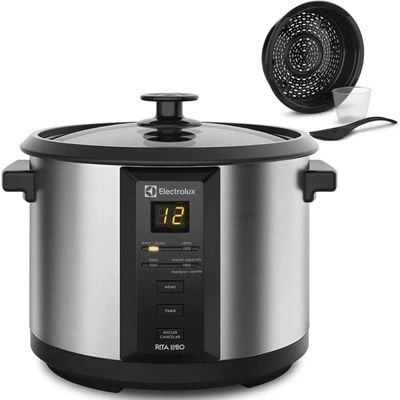 Panela Elétrica Multiuso Electrolux Chef ECC20 Digital 1,8 L - Preta/Inox Aço escovado,Preto / 220