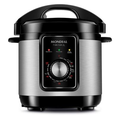 Panela Elétrica de Pressão Mondial PE-47 Pratic Cook 3L - Inox Preto,Inox / 220