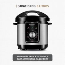 Panela Elétrica de Pressão Mondial PE-47 Pratic Cook 3L - Inox