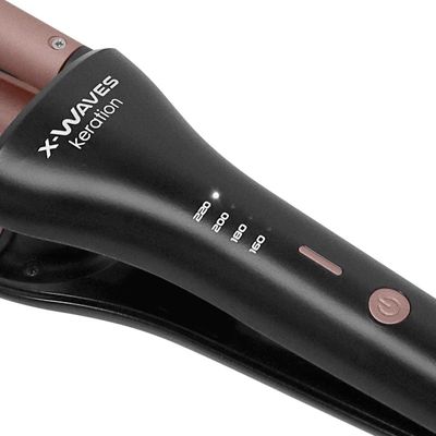 Modelador de Cachos GA.MA Italy X-Waves Keration 220°C com Cabo Giratório Rose/Preto – Bivolt